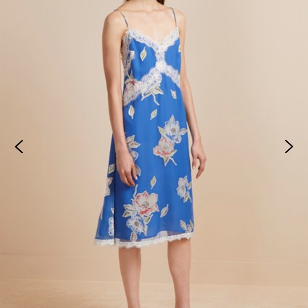 French Connection blue strappy slip dress